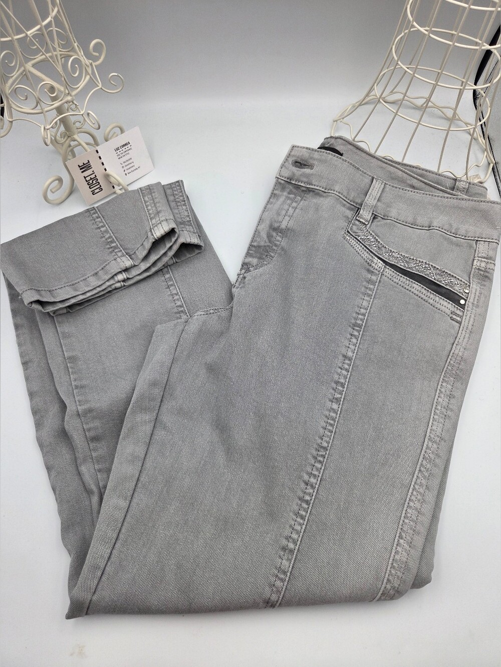 NEW White House Blac Market Gray Jeans